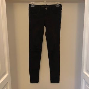American Eagle Black Ripped Jeans